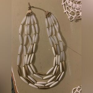Vintage gold and white necklace